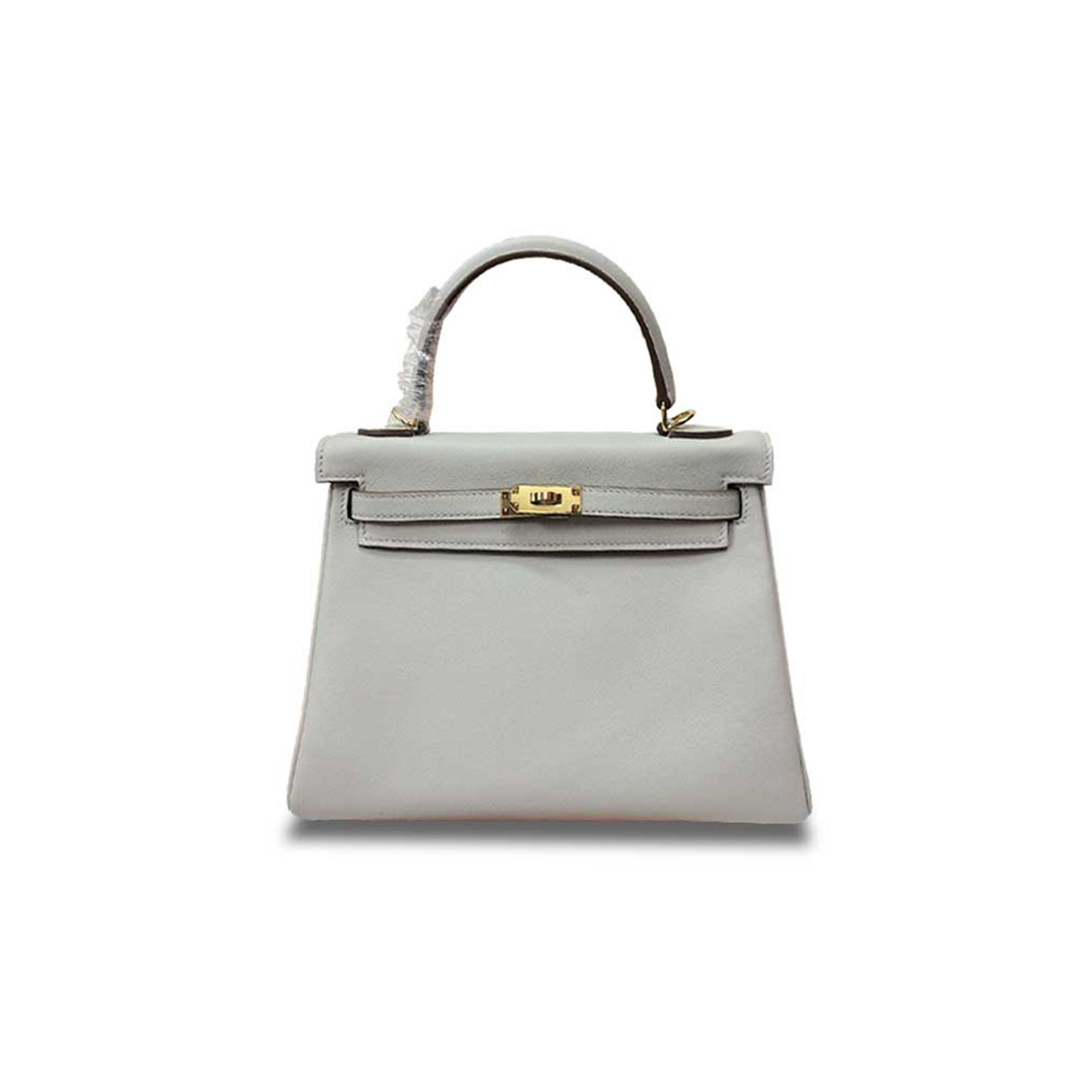 H**me5 KELLY 25 PEARL GRAY SWIFT GOLD BUCKLE (25*17*7cm) Master Quality